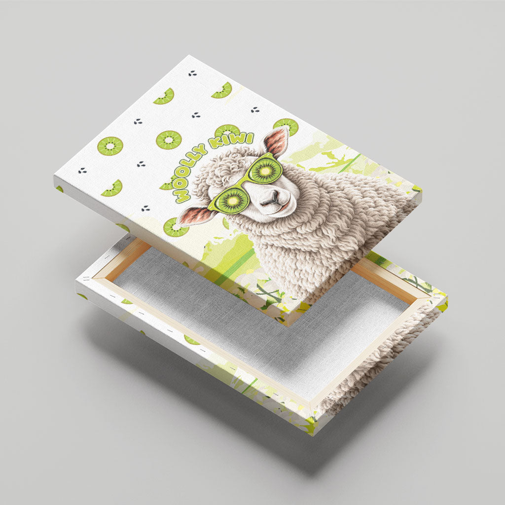 New Zealand Funny Woolly Kiwi Sheep Canvas Wall Art