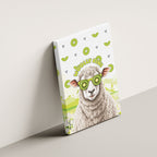 New Zealand Funny Woolly Kiwi Sheep Canvas Wall Art