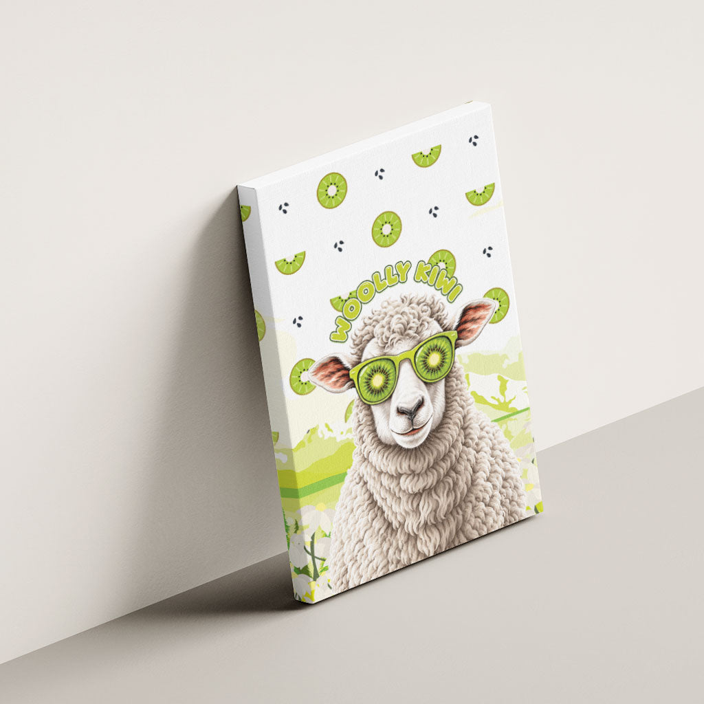 New Zealand Funny Woolly Kiwi Sheep Canvas Wall Art