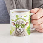 New Zealand Funny Woolly Kiwi Sheep Ceramic Mug