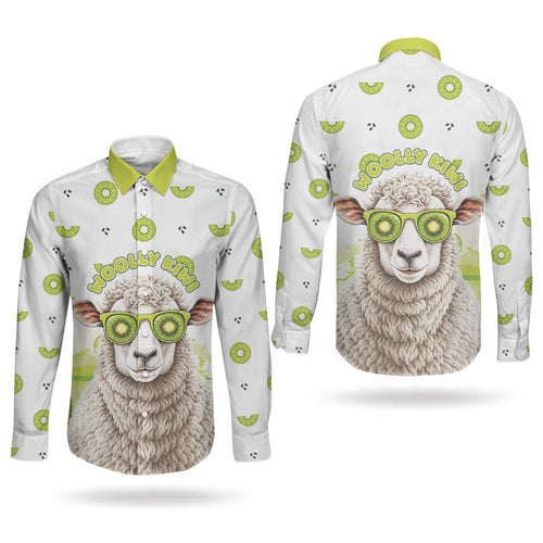 New Zealand Funny Woolly Kiwi Sheep Couples Matching Summer Maxi Dress and Long Sleeve Button Shirt