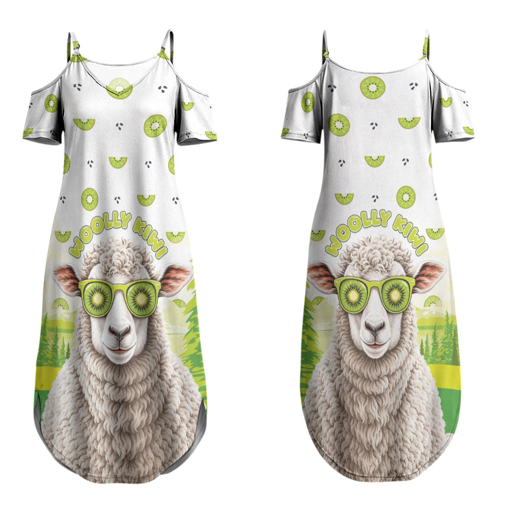 New Zealand Funny Woolly Kiwi Sheep Couples Matching Summer Maxi Dress and Long Sleeve Button Shirt