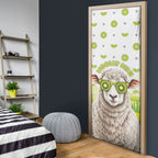 New Zealand Funny Woolly Kiwi Sheep Door Cover