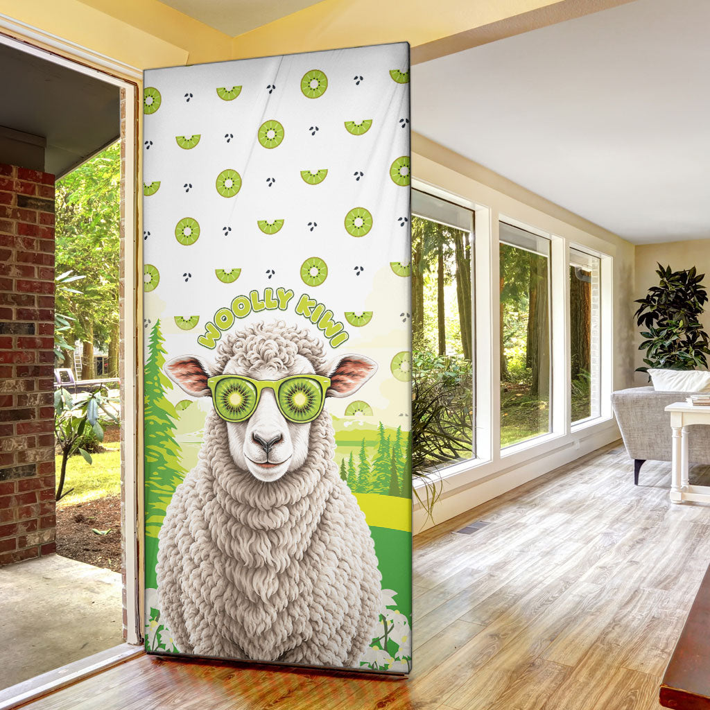 New Zealand Funny Woolly Kiwi Sheep Door Cover