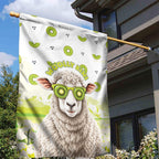 New Zealand Funny Woolly Kiwi Sheep Garden Flag