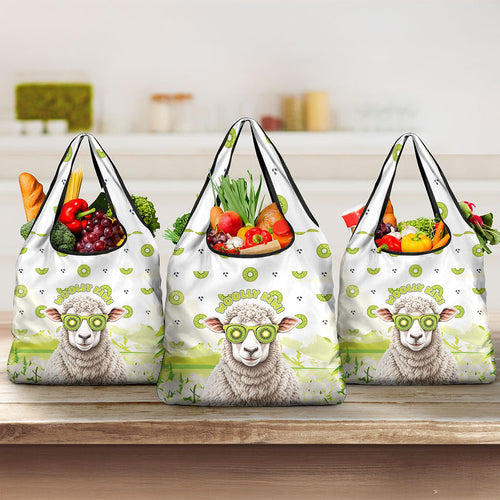 New Zealand Funny Woolly Kiwi Sheep Grocery Bag