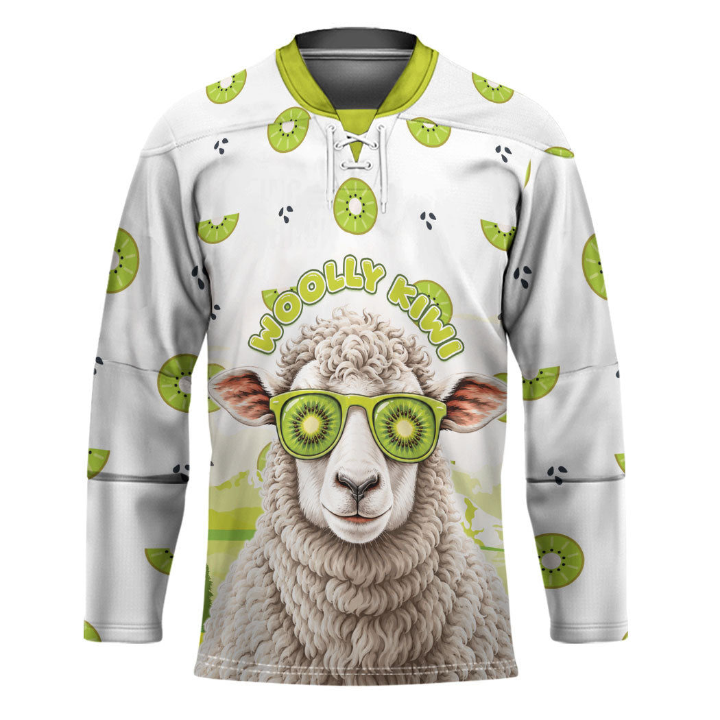 New Zealand Funny Woolly Kiwi Sheep Hockey Jersey