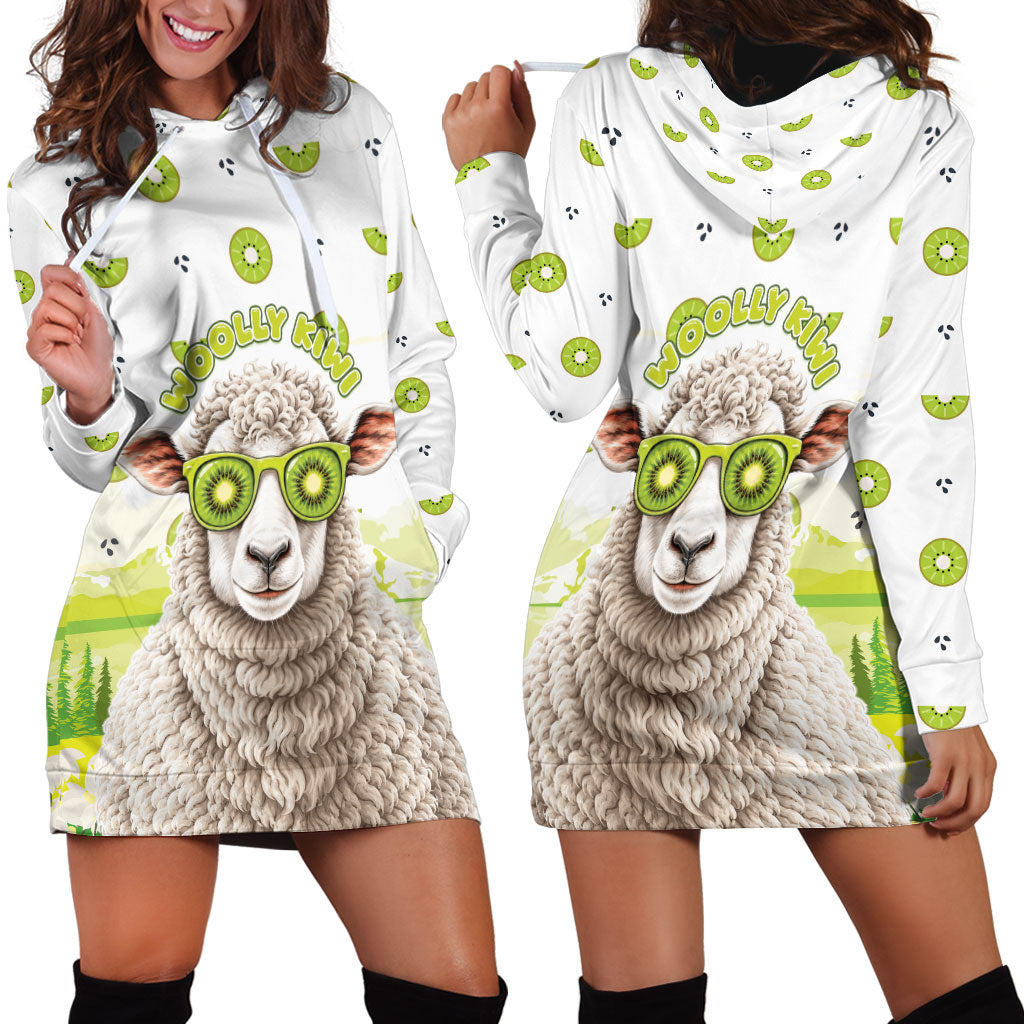 New Zealand Funny Woolly Kiwi Sheep Hoodie Dress