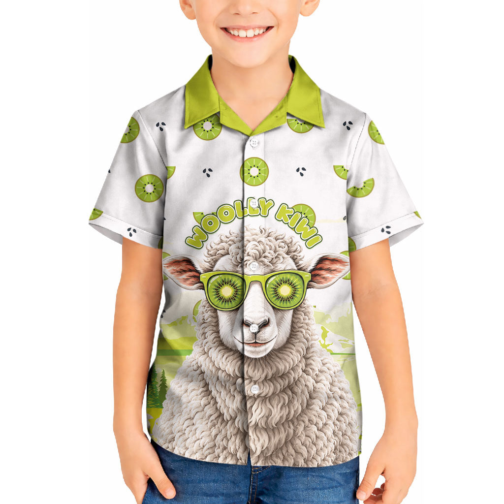 New Zealand Funny Woolly Kiwi Sheep Kid Hawaiian Shirt