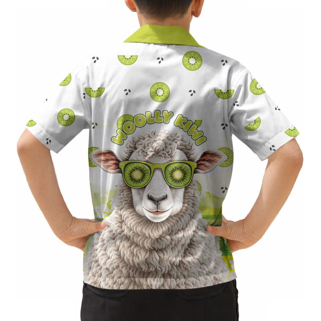 New Zealand Funny Woolly Kiwi Sheep Kid Hawaiian Shirt