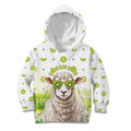 New Zealand Funny Woolly Kiwi Sheep Kid Hoodie