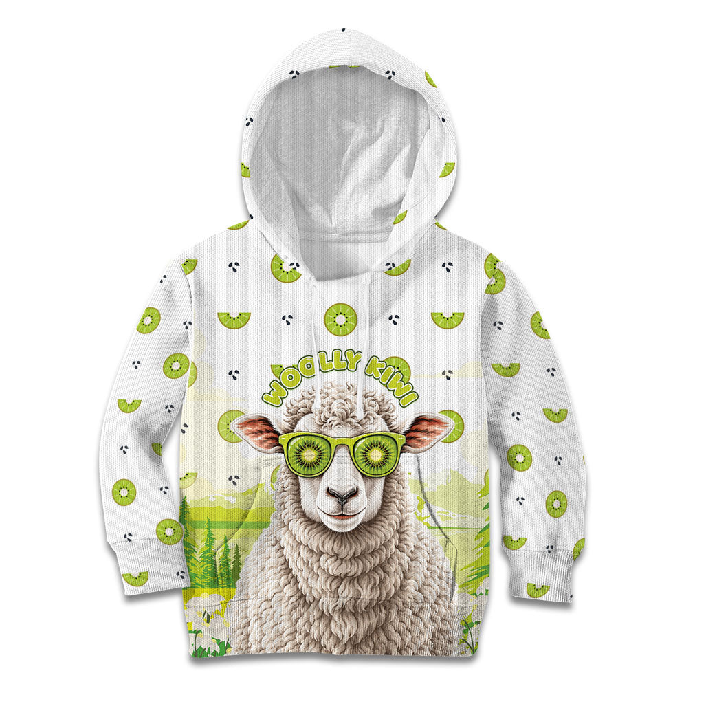 New Zealand Funny Woolly Kiwi Sheep Kid Hoodie