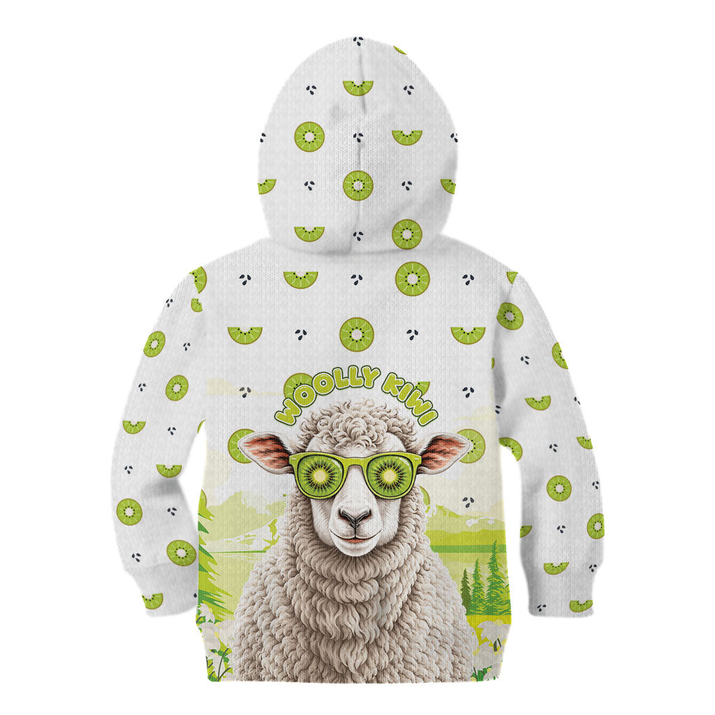 New Zealand Funny Woolly Kiwi Sheep Kid Hoodie