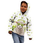 New Zealand Funny Woolly Kiwi Sheep Kid Hoodie