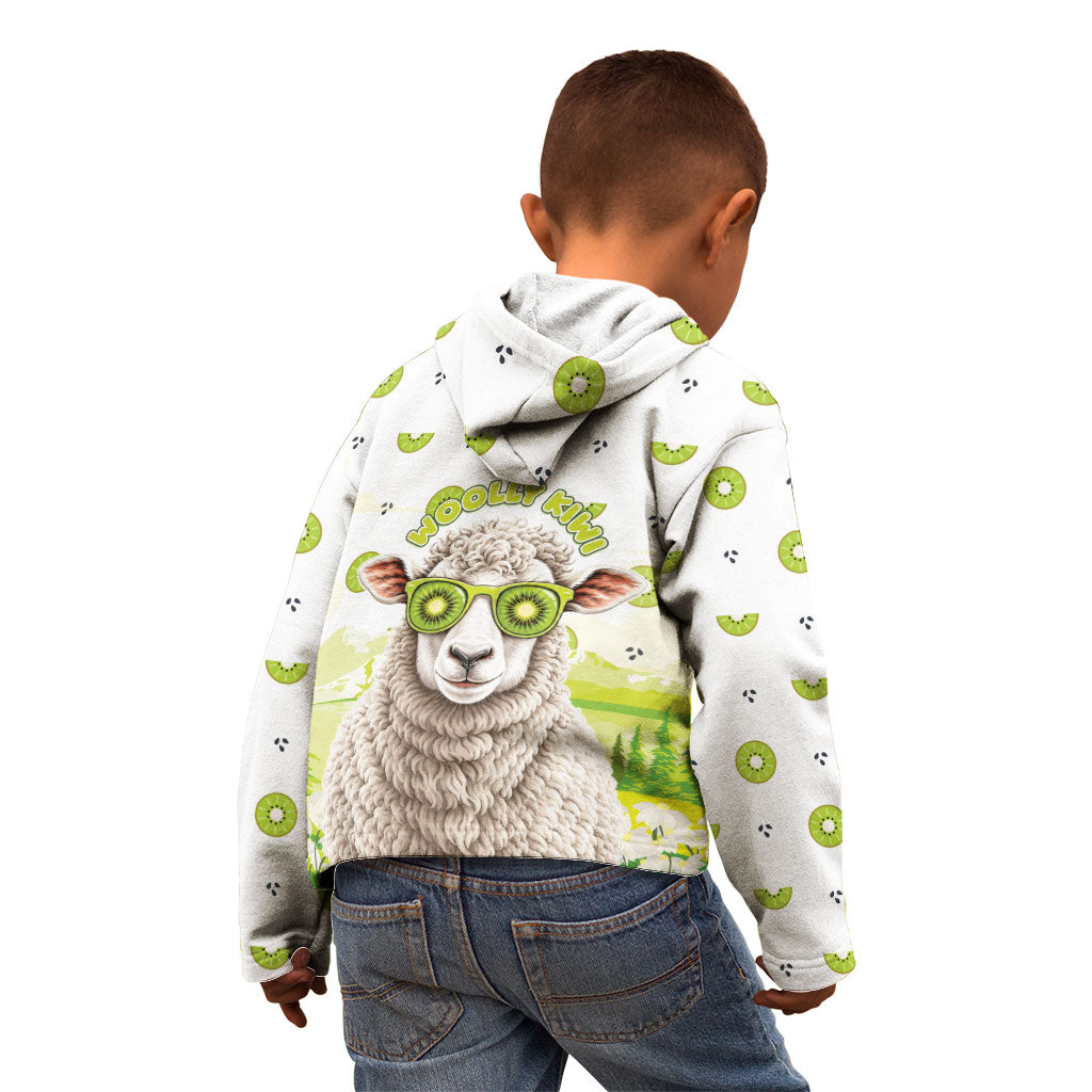 New Zealand Funny Woolly Kiwi Sheep Kid Hoodie