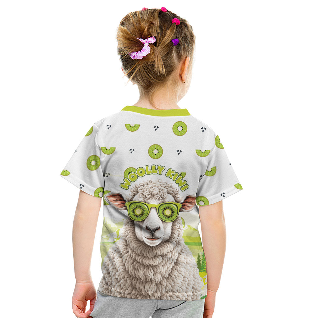 New Zealand Funny Woolly Kiwi Sheep Kid T Shirt