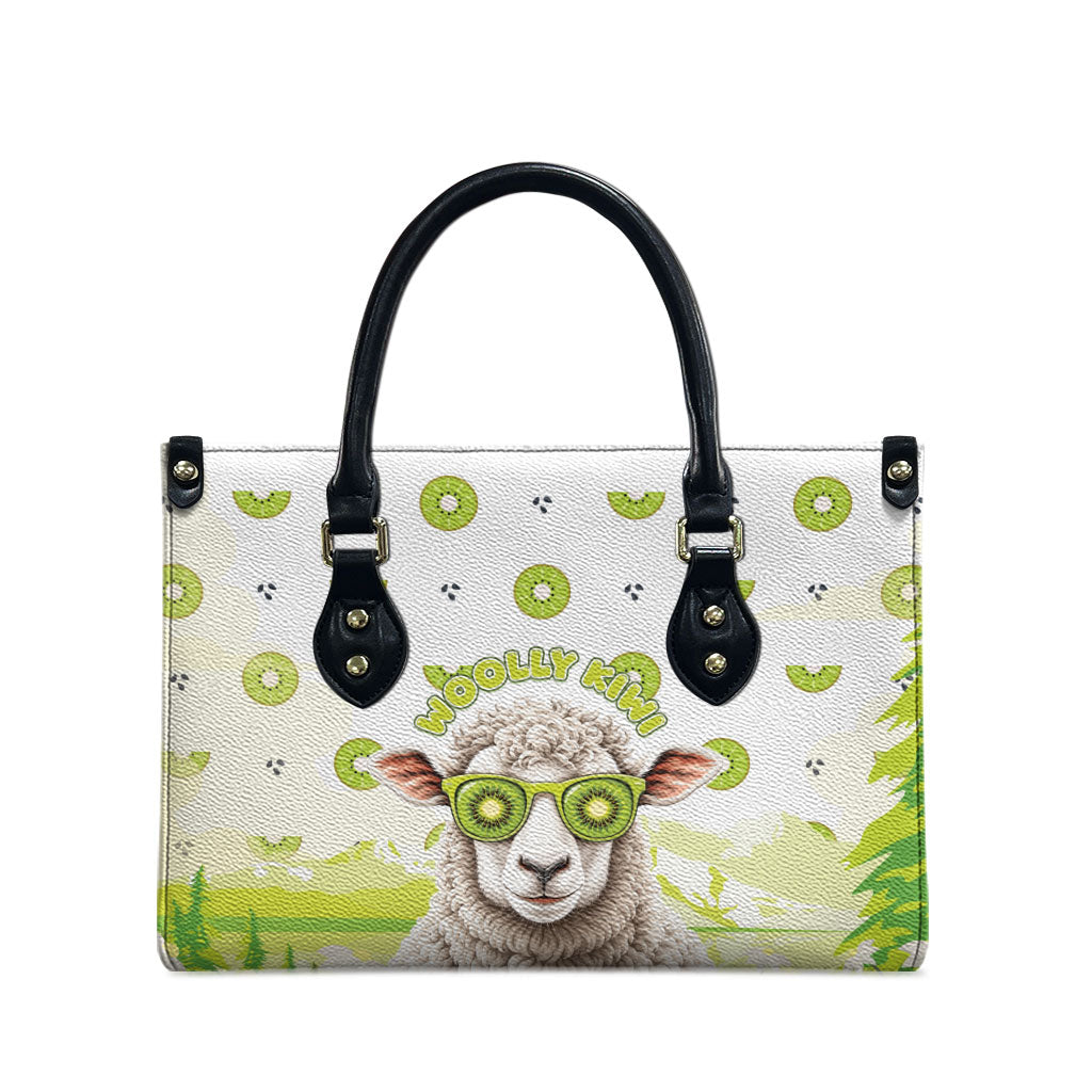 New Zealand Funny Woolly Kiwi Sheep Leather Bag