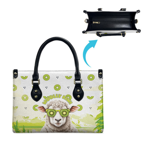 New Zealand Funny Woolly Kiwi Sheep Leather Bag