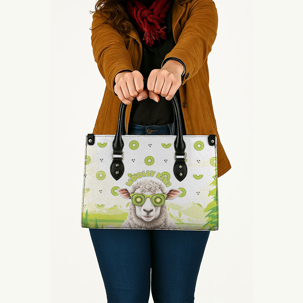New Zealand Funny Woolly Kiwi Sheep Leather Bag