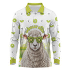 New Zealand Funny Woolly Kiwi Sheep Long Sleeve Polo Shirt