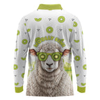 New Zealand Funny Woolly Kiwi Sheep Long Sleeve Polo Shirt
