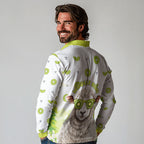 New Zealand Funny Woolly Kiwi Sheep Long Sleeve Polo Shirt