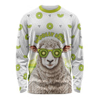 New Zealand Funny Woolly Kiwi Sheep Long Sleeve Shirt