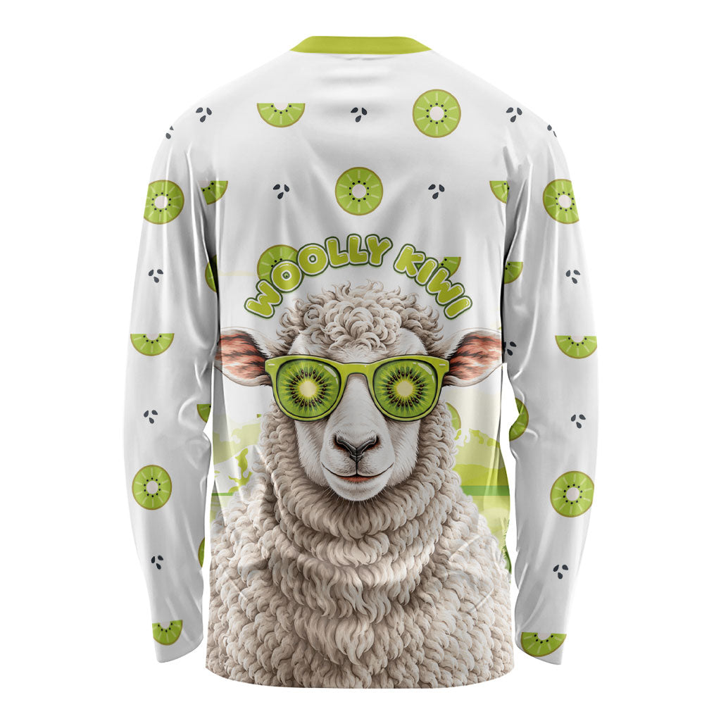 New Zealand Funny Woolly Kiwi Sheep Long Sleeve Shirt