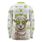 New Zealand Funny Woolly Kiwi Sheep Long Sleeve Shirt