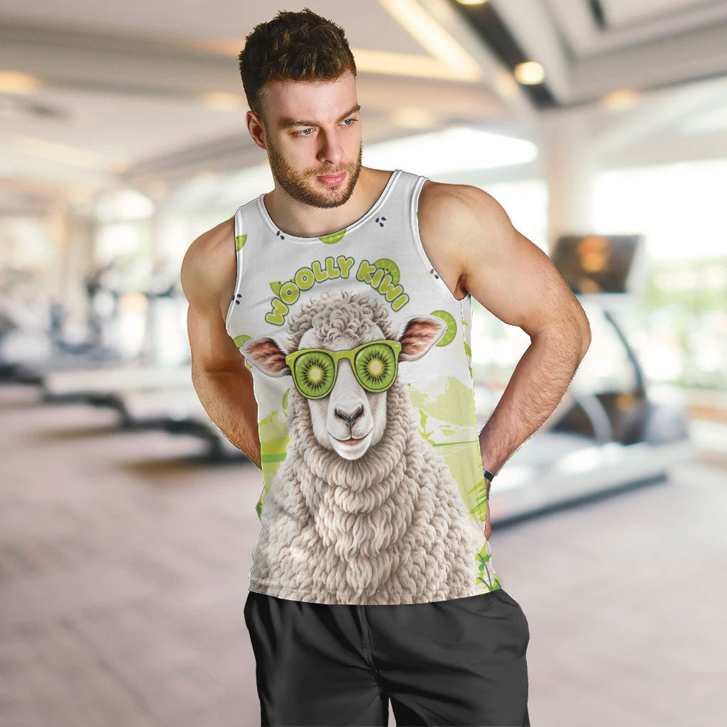 New Zealand Funny Woolly Kiwi Sheep Men Tank Top