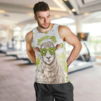 New Zealand Funny Woolly Kiwi Sheep Men Tank Top