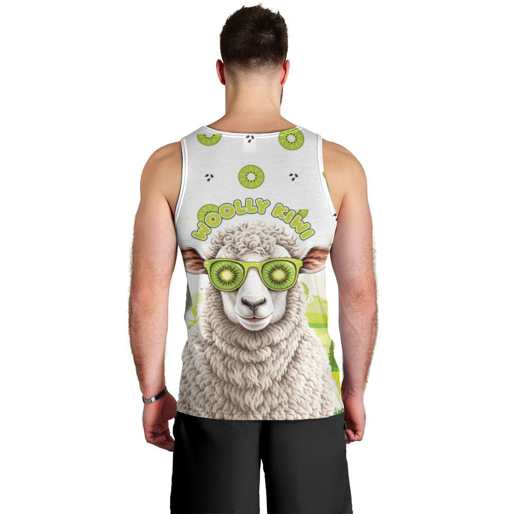 New Zealand Funny Woolly Kiwi Sheep Men Tank Top