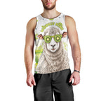 New Zealand Funny Woolly Kiwi Sheep Men Tank Top