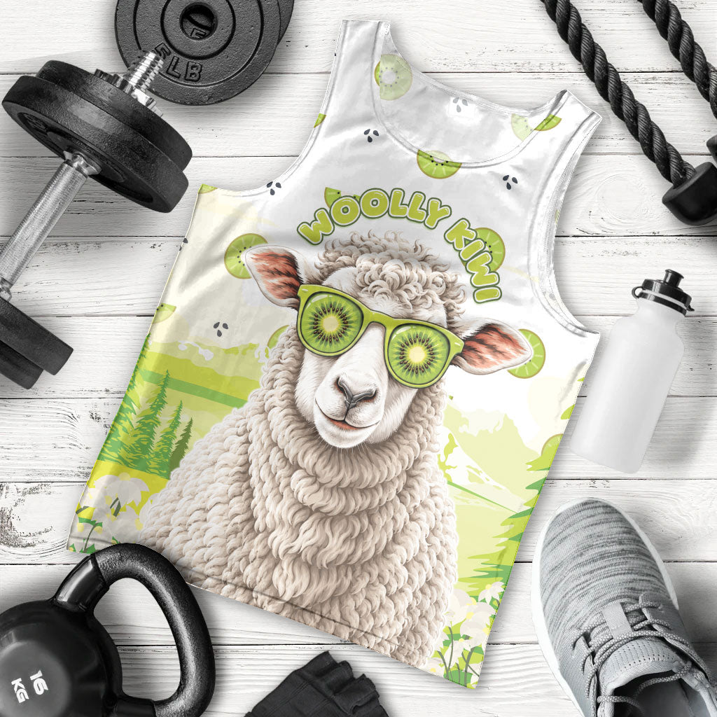 New Zealand Funny Woolly Kiwi Sheep Men Tank Top