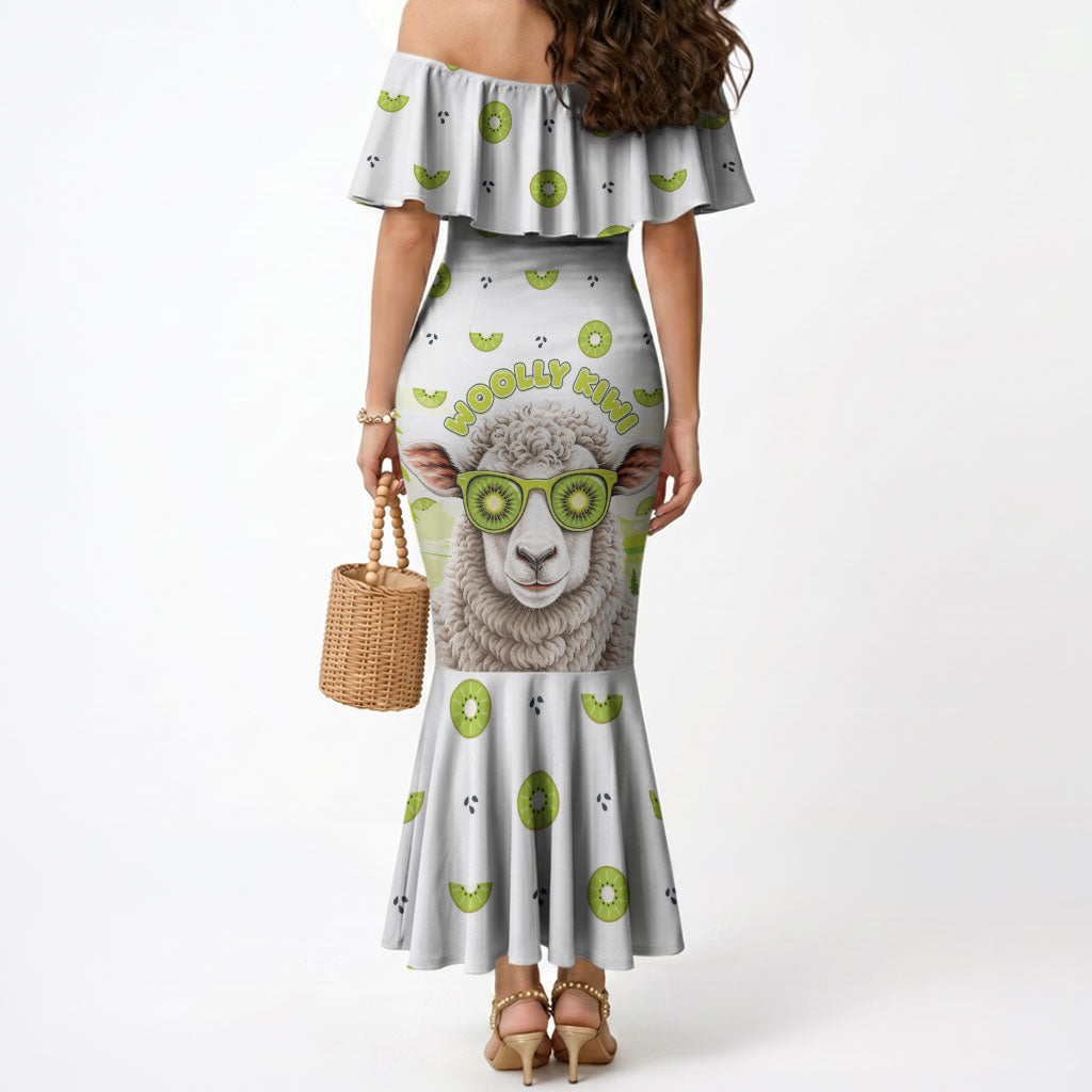 New Zealand Funny Woolly Kiwi Sheep Mermaid Dress