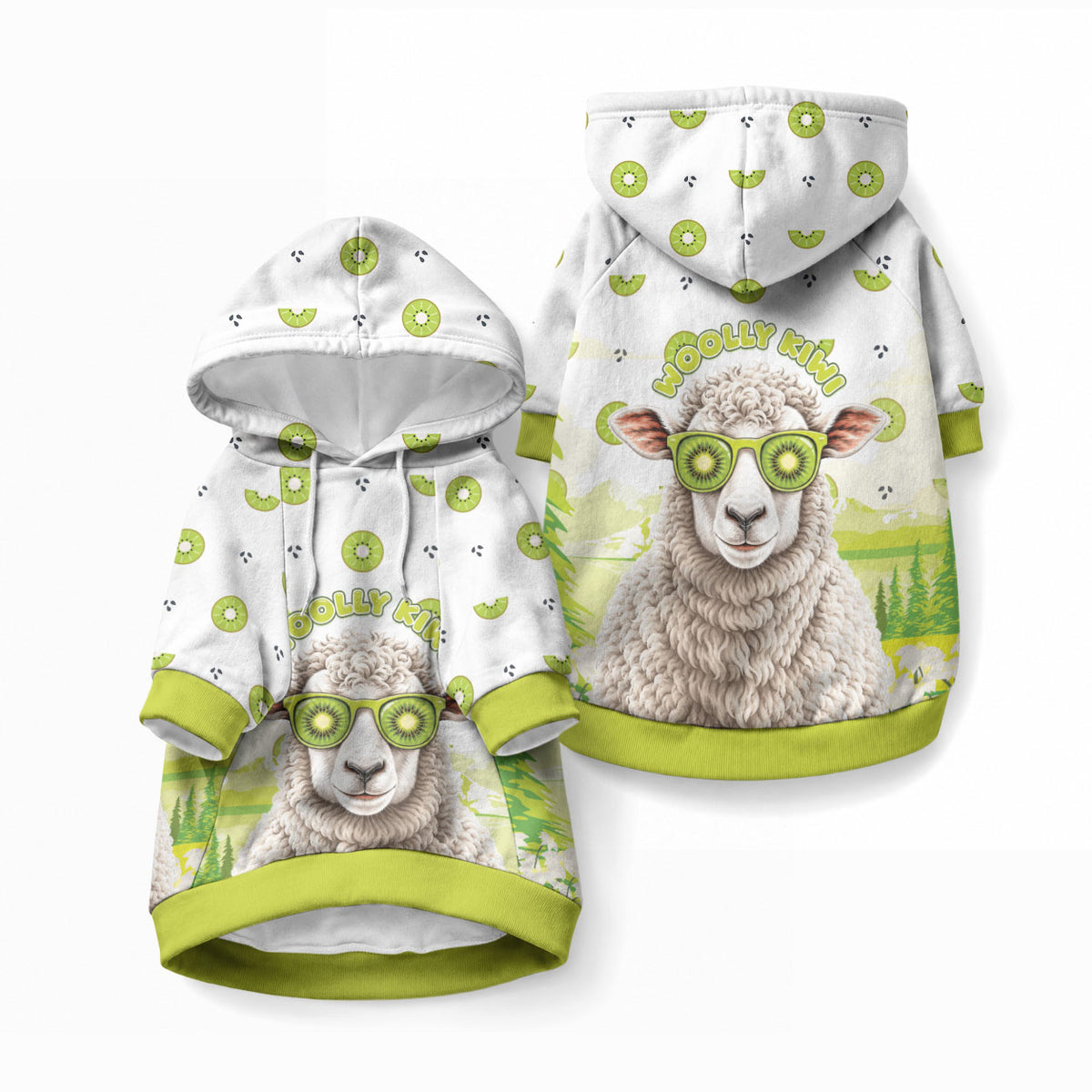 New Zealand Funny Woolly Kiwi Sheep Pet Hoodie