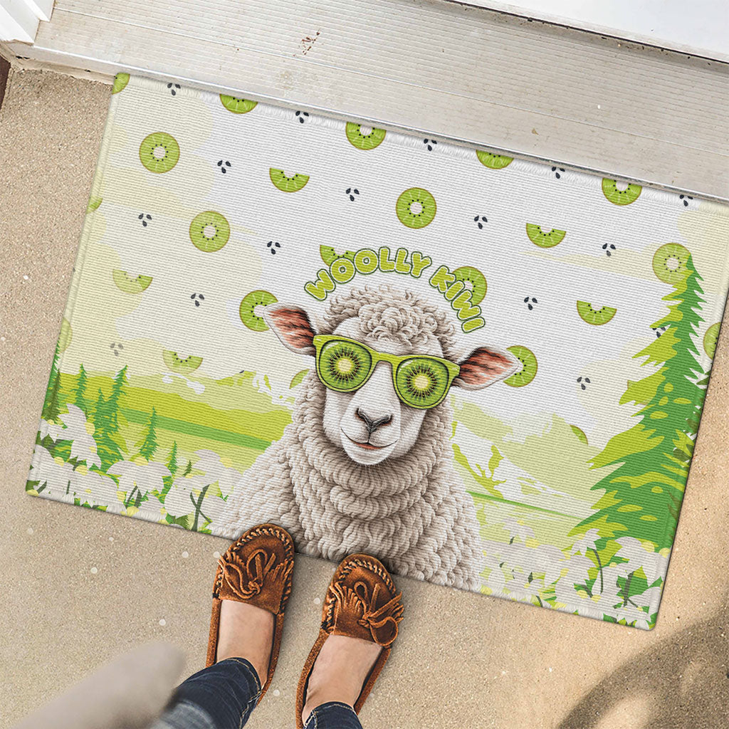 New Zealand Funny Woolly Kiwi Sheep Rubber Doormat