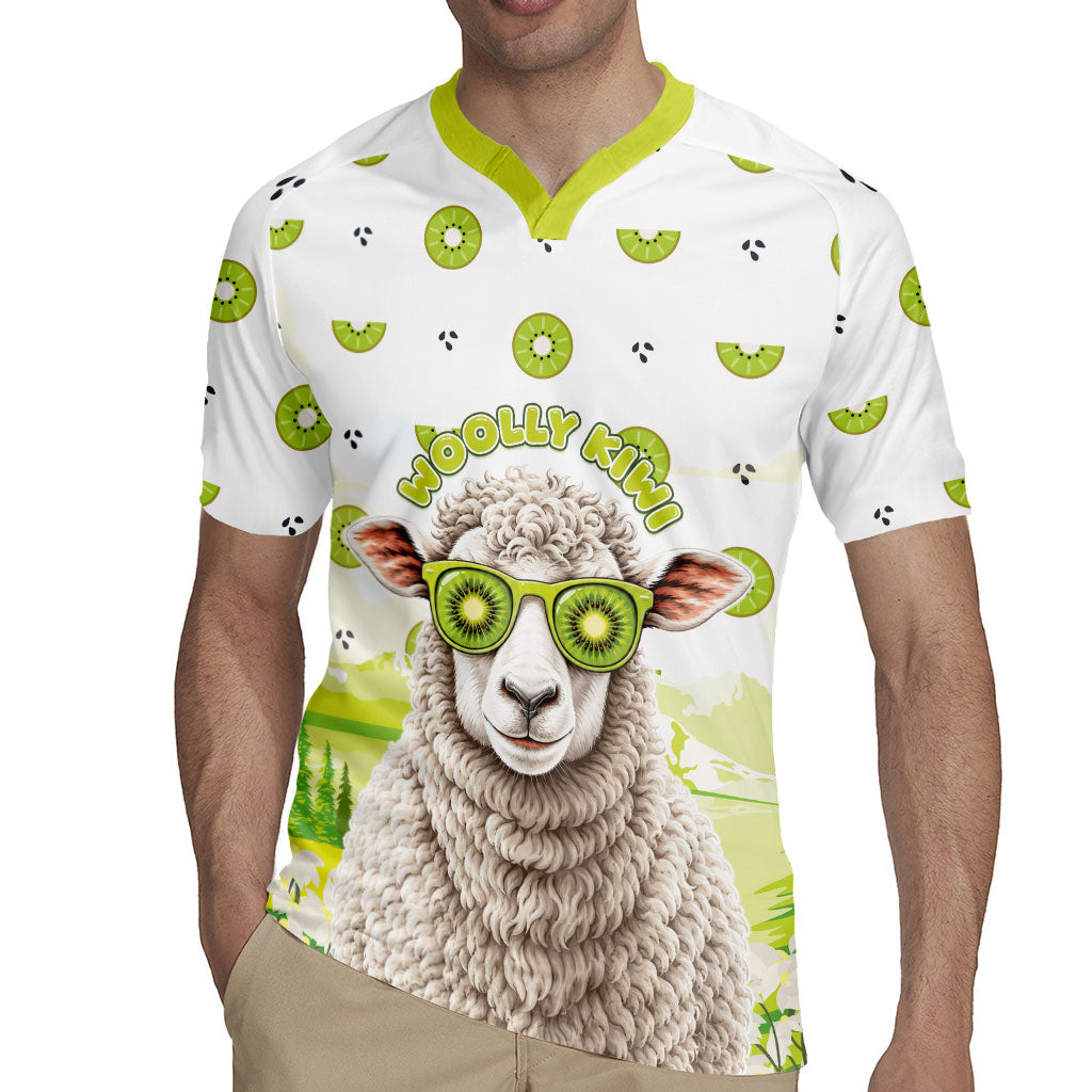 New Zealand Funny Woolly Kiwi Sheep Rugby Jersey