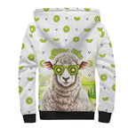 New Zealand Funny Woolly Kiwi Sheep Sherpa Hoodie