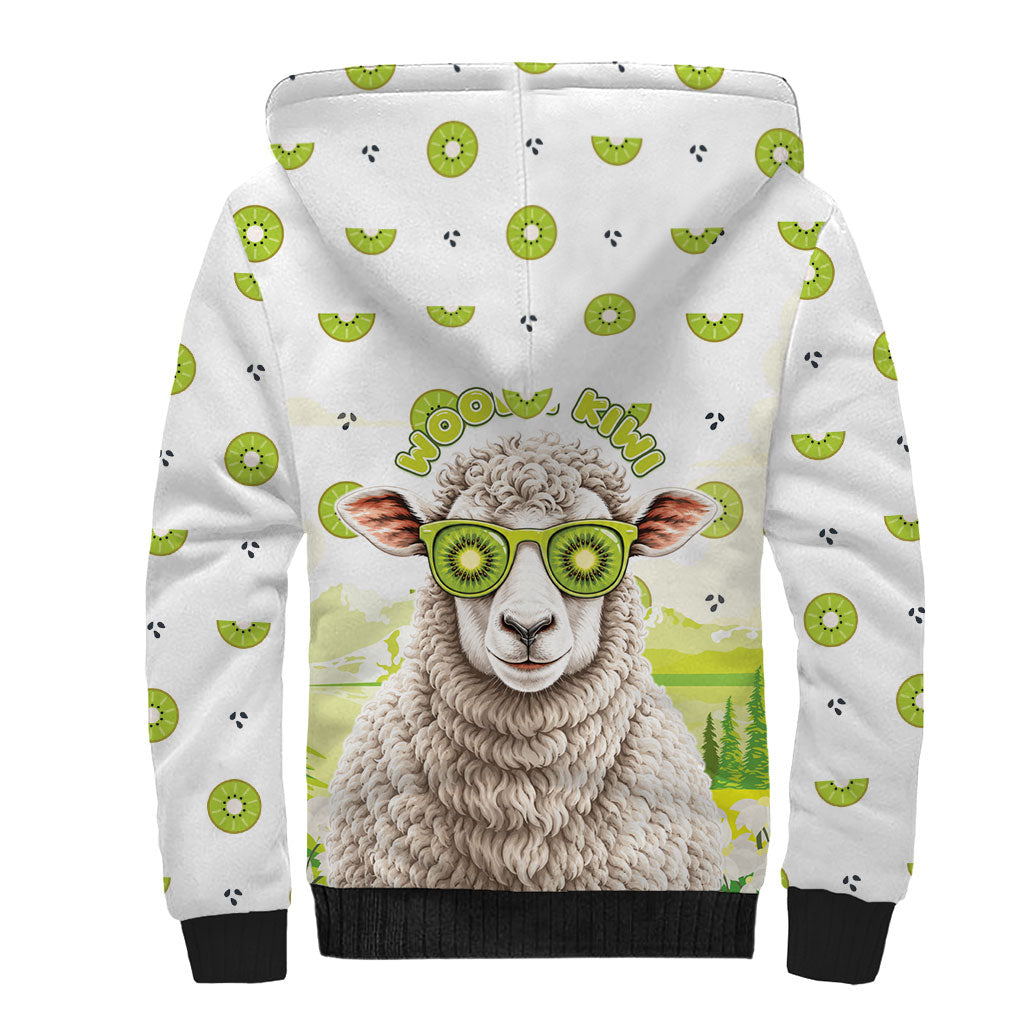 New Zealand Funny Woolly Kiwi Sheep Sherpa Hoodie