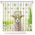 New Zealand Funny Woolly Kiwi Sheep Shower Curtain
