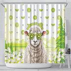 New Zealand Funny Woolly Kiwi Sheep Shower Curtain