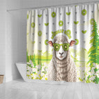 New Zealand Funny Woolly Kiwi Sheep Shower Curtain