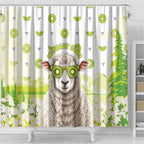 New Zealand Funny Woolly Kiwi Sheep Shower Curtain