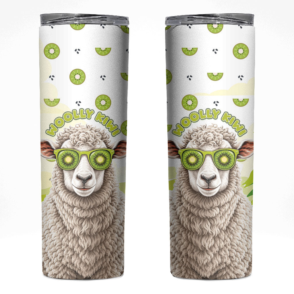 New Zealand Funny Woolly Kiwi Sheep Skinny Tumbler