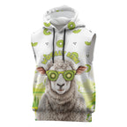 New Zealand Funny Woolly Kiwi Sheep Sleeveless Hoodie