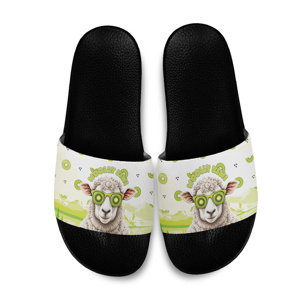New Zealand Funny Woolly Kiwi Sheep Slide Sandals