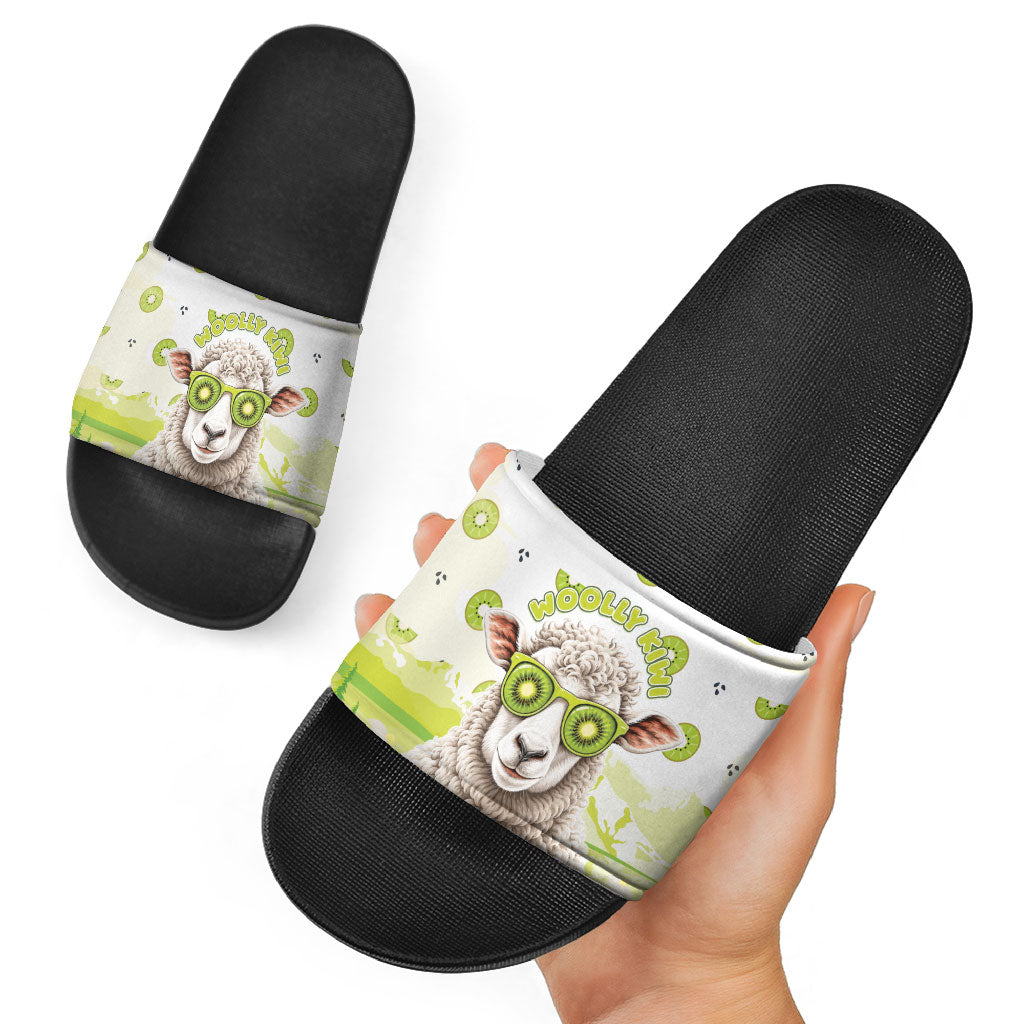 New Zealand Funny Woolly Kiwi Sheep Slide Sandals