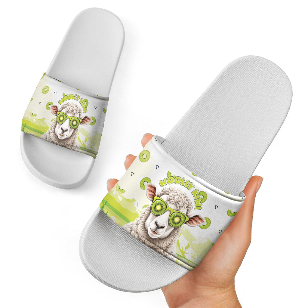 New Zealand Funny Woolly Kiwi Sheep Slide Sandals