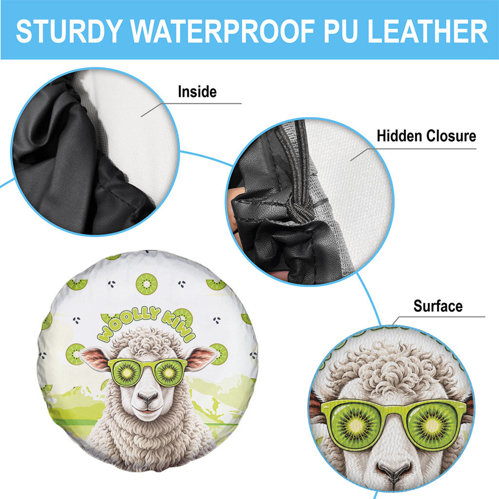 New Zealand Funny Woolly Kiwi Sheep Spare Tire Cover